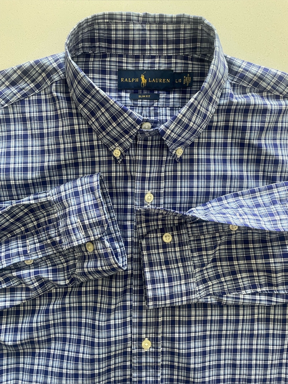 Ralph Lauren - all cotton checkered shirt Size Large